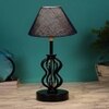 Tatum Blue Jute Table lamp with Iron Base