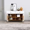 Hexa Red Multipurpose Storage Cabinet With 2 Drawer 2 Door in Giant Wood And Frosty White Colour