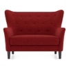 Frida 2 Seater Fabric Loveseat In Salsa Red Colour
