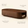 Rivona Sheesham Wood Capsule Coffee Table in Walnut Finish