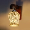 Devansh Solid Wood Electric Wall Light in Brown Colour with Multi Shade Count of 1 Light