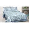 Paolo Blue Abstract 180 TC Cotton Double Size Bedsheet with 2 Pillow Covers