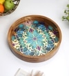 Mandala Bloom Round Tray – Boho Chic Organizer -Large (1 Piece)