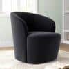 Aron Accent chair Velvet in Black Color