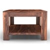 Striado Rectangular Solid Wood Coffee Table In Teak Finish