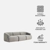 Zenliving Wood 3 Seater With Upholstery Non Storage Sofa In Grey Colour