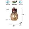 Devansh Solid Wood Electric Wall Light in Brown Colour with Lavender Shade Count of 1 Light