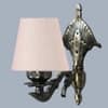 Devansh Metal Electric Wall Light in Antique Gold Colour with White Shade Count of 1 Light