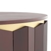Keoni Round Solid Wood Coffee Table In Claret Mahogany Finish