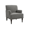Terren Boucle Fabric Lounge Chair in Grey