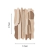 Handmade Wool Shaped Rug Modern Minimalist Beige 5 x 8 Feet Carpet