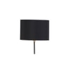 Rain Black Fabric Floor Lamp with Black Iron Base