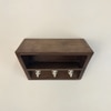 Estelle Wooden Wall Shelf Organiser With Key Holders