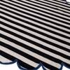 Jaipur Rugs Striped Wool 6x6 Feet Ebony And White Dhurrie Carpet For Living Room And Home