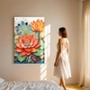 Abstract Colorful Lotus Canvas Wall Art 22 x 34 Inch