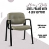 Kepler Brooks Embassy Leatherette Visitor Chair in Grey Colour