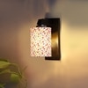 Devansh Solid Wood Electric Wall Light in Brown Colour with Multi Shade Count of 1 Light
