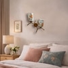 Devansh Metal Electric Wall Light in Gold Colour with Multi Shade Count of 2 Lights