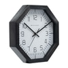 Octagon Numeric Wooden Wall Clock Classic White Dial Modern Design