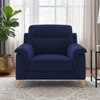 Niwara Velvet 1 Seater  sofa incNavy Blue Color