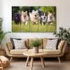 The Castle Decor 5 Running Dogs Wall Art Set of 5 Digital Painting 27x48 Inch