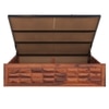 Shashi Sheesham Wood Queen Size Bed In Honey Oak Finish With Hydraulic Storage (60 x 78 inches)