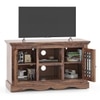 Bunai Solid Wood Free Standing TV Unit In Teak Finish