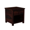 Madhavi Solid Wood Bedside Table in Walnut Finish