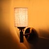 Devansh Metal Electric Wall Light in Gold Colour with Beige Shade Count of 1 Light