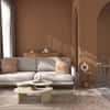Jaipur Rugs Soft Floral Striped Wool And Polyester 6x9 Feet Undyed White And Dark Taupe Carpet