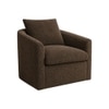 Oxford Boucle Fabric Lounge Chair in Brown Colour