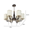 Eliante 6-Light Mild Steel Chandelier, Modern Ceiling Fixture For Living Room, Dining Room