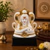 Devotional Divine Aura Shiva Statue in White Colour