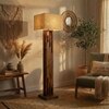 Victoria Beige Jute Floor Lamp with Beige Jute Base