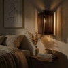 Trikona Brown Solid Wood Wall Lights