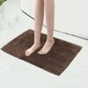 Gwendolyn Brown Solid Natural Fiber 24x16 inches Anti-Skid Bath Mat