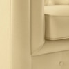 Winchester 1 Seater Leatherette Sofa in Cream Colour