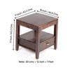 Kassel Bedside Table - Walnut Finish