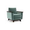 Corby Luxe 1 Seater Fabric Sofa in Dusty Turquoise Velvet Colour