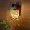 Devansh Solid Wood Electric Wall Light in Brown Colour with Multi Shade Count of 1 Light