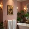 The Castle Decor Funny Lion Sunglasses Toilet Bathroom Wall Art 8x12 Inch