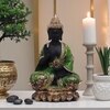 Buddha Polyresin  Figurine in Green Colour
