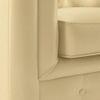 Winchester 3 Seater Half Leather Sofa in Cream Colour