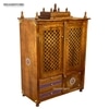 D'Dass Honey Finish Solid Sheesham Wooden Temple For Pooja