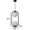 Eliante Serence Black Iron Hanging Light With E27 Holder In Black Colour