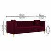 Haruko Fabric Sofa - Maroon