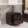 Lotus Shesham Solid Wood 2 Drawer Bedside In Walnut Finish