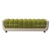 Resco Velvet 2 Seater 4 Feet Ottoman Bench in Mint Green & Cream  Color