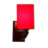Devansh Solid Wood Electric Wall Light in Red Colour with Red Shade Count of 1 Light