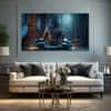 The Castle Decor Lord Shiva Wall Painting Wooden Framed 27x48 Inch (Style 6)